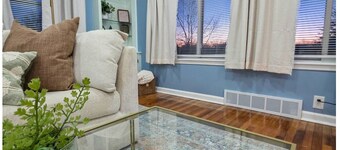 Peaceful 3-bedroom 2 full bath house finished basement AC in charming Greenwood.