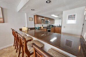 Fridge, microwave, oven, stovetop - 2BR 2BA Oceanfront Bliss at Carolina Dunes (Myrtle Beach)