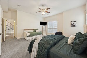 Desk, iron/ironing board, travel crib, WiFi