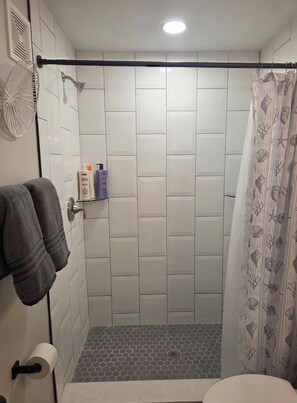 Shower, hair dryer, towels, toilet paper - Gorgeous 1-bedroom apartment in Treasure Island (Treasure Island)
