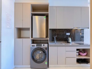 公寓, 2 间卧室, 简易厨房, 花园景观 | 私人厨房