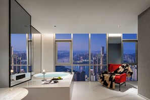 Landmark River View King Room (Raffles Crystal Corridor View, Window-side Private Hot Tub) | View from room - SEYA Panoramic Hotel - Chongqing Cloud Eye - Managed by SEYA GROUP (Chongqing)