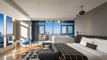 Panoramic-Suite, Sauna, Flussblick | Daunenbettdecken, Zimmersafe, Verdunkelungsvorhänge