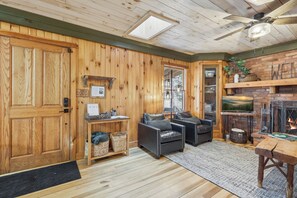 Interior - Secluded Forest Cabin with Cozy Porch w/ Hot Tub! (Zionville)