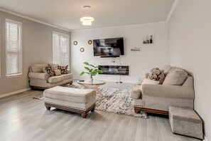 TV, fireplace - 6 Mi to Buckley Space Force Base: Getaway w/ Patio (Aurora)