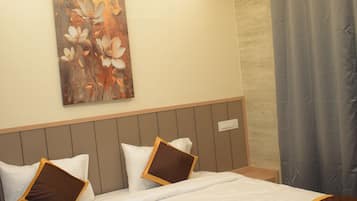 Deluxe Double Room, Balcony, City View | Desk, laptop workspace, free WiFi