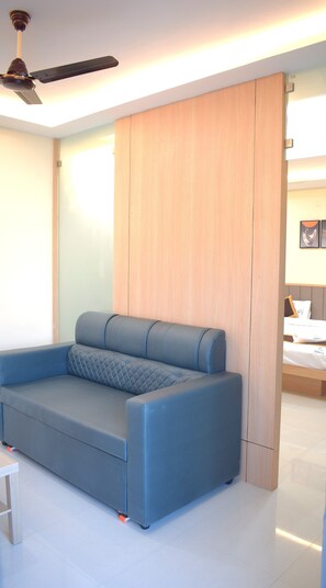 Luxury Suite, Balcony, City View | Interior - Relax Inn Suites & Rooms (Penumuluru)