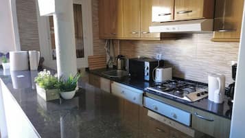 Kühlschrank, Mikrowelle, Herdplatte, Geschirrspüler