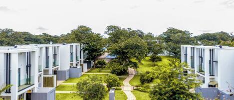 Appartement, uitzicht op tuin | Terrein van de accommodatie