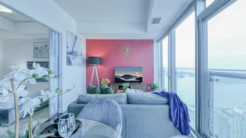 Suite – city, 1 queensize-seng | Oppholdsområde