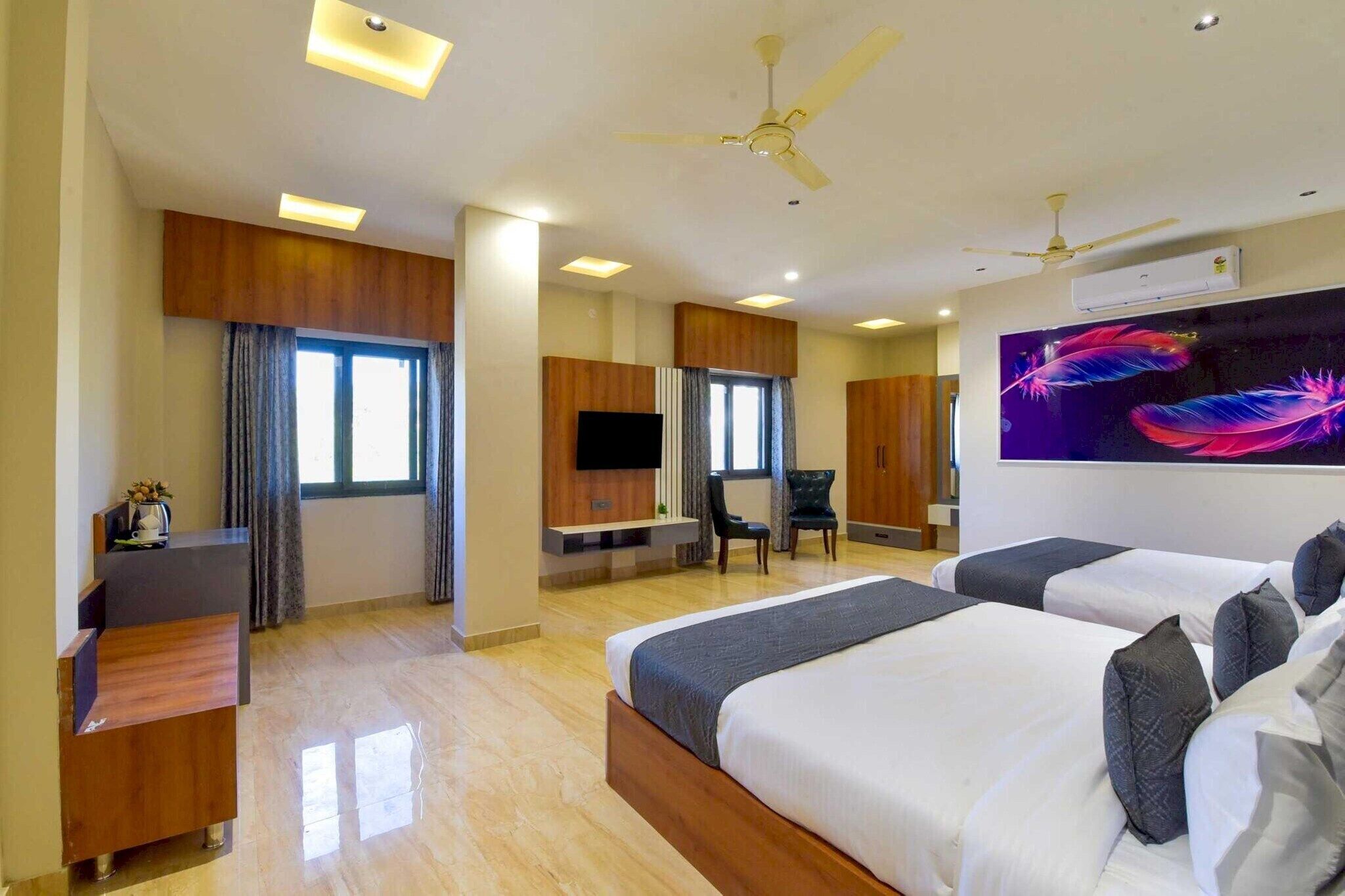 Skrivebord, wi-fi (inkludert) og sengetøy