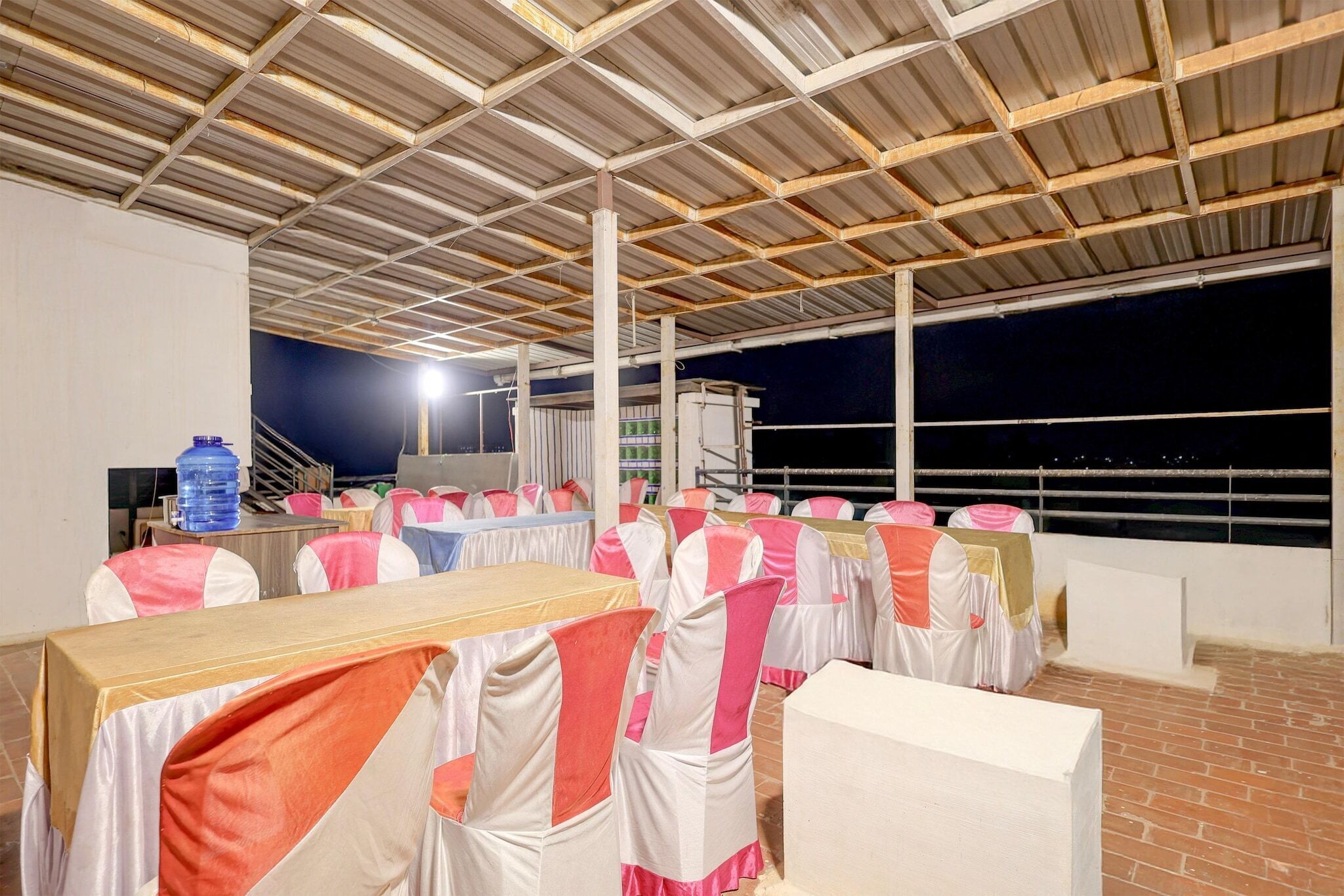 Outdoor banquet area