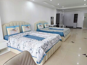 ห้องแฟมิลี่ดับเบิลหรือทวิน | โต๊ะทำงาน, พื้นที่ทำงานแบบใช้แล็ปท็อป, Wi-Fi ฟรี