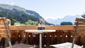 Deluxe Double Room, Balcony, Mountain View | Outdoor dining