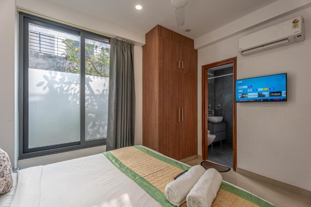 公寓, 露台, 花園景