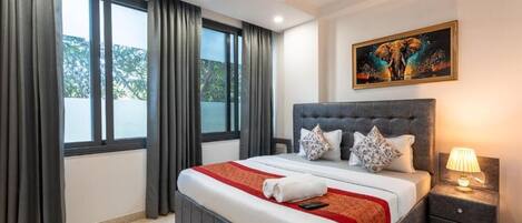 公寓, 阳台, 花园景观 | 隔音、熨斗/熨衣板、免费 WiFi