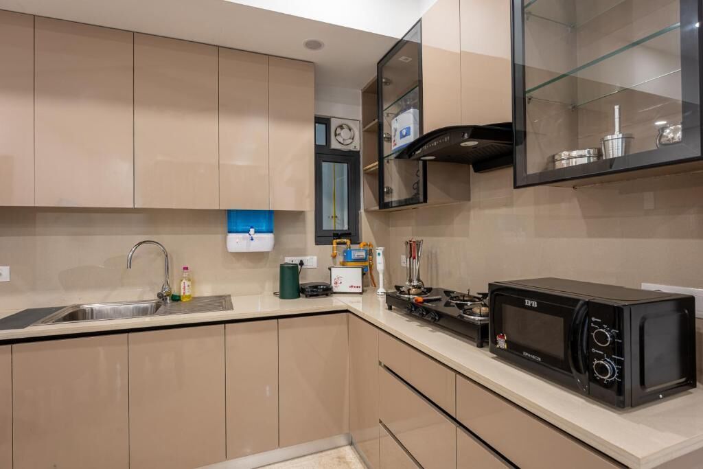 Apartment, Balcony, Garden View | Private kitchen