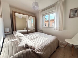 2 habitaciones, tabla de planchar con plancha y wifi 