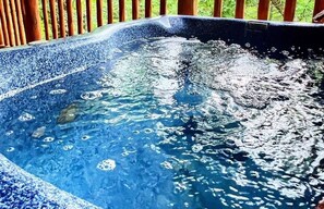 Ferienhütte, 1 Schlafzimmer | Außen-Whirlpool
