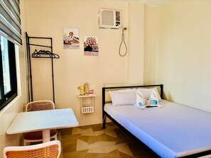 Desk, laptop workspace, blackout curtains, iron/ironing board - Bossbabe Nacpan Beach House (El Nido)