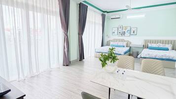 Family Shared Dormitory, Balcony | Individually furnished, free WiFi, bed sheets