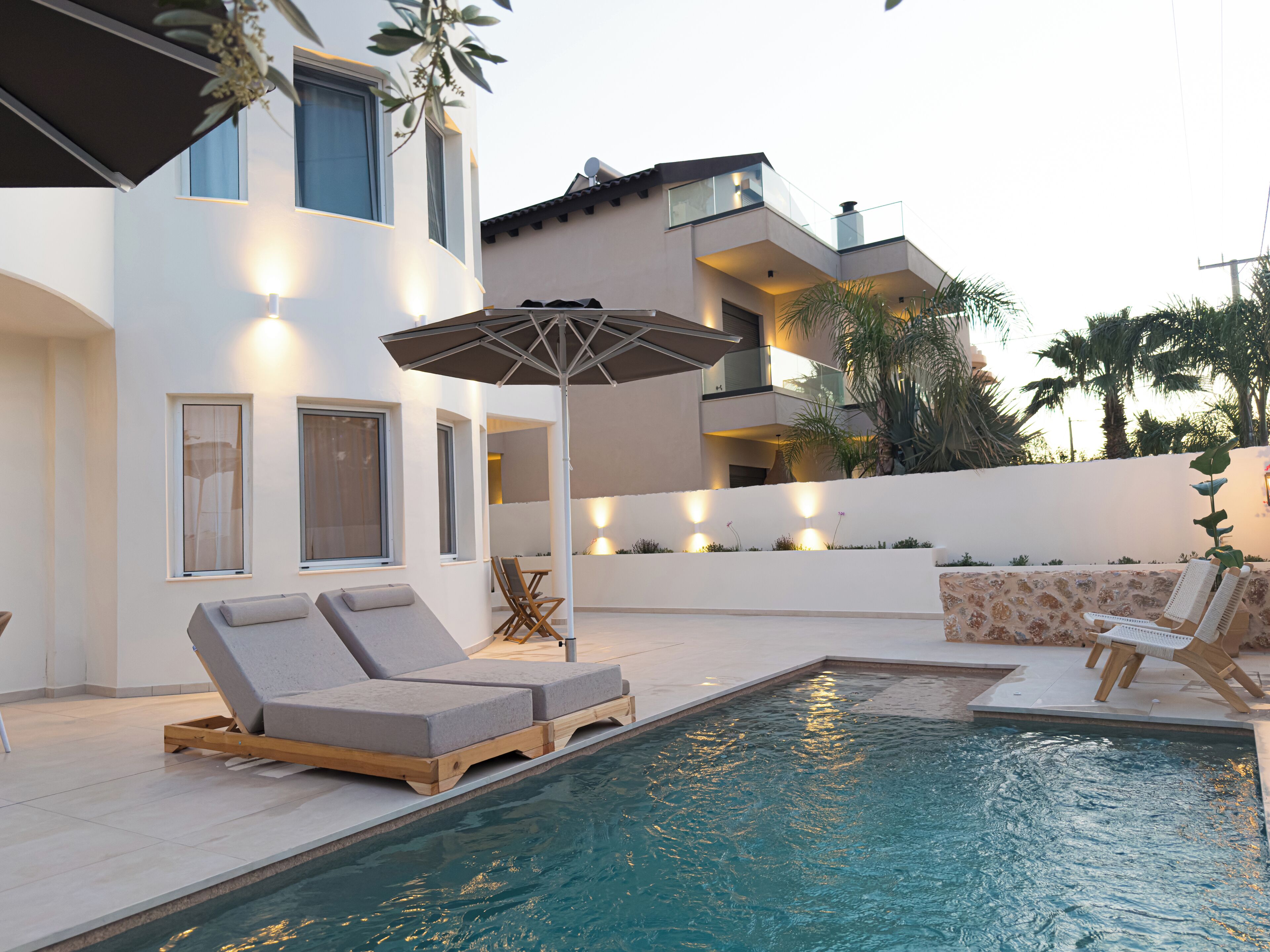 Piscine extérieure, piscine chauffée