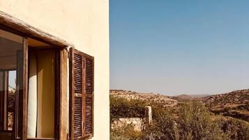 Tremannsrom, hageutsikt | Utvendig detalj