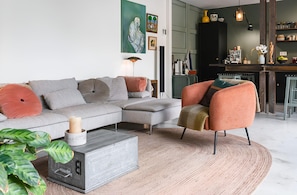 Living room - Designer Villa With Sauna and Swimming Pool (Canyelles)