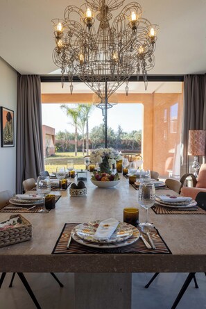 Dining - Exclusive villa with 5 suites, heated pool and panoramic view (Marrakech)