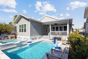 Outdoor pool, a heated pool - New Listing Naturewalk: Private Heated Pool & Spa. EVCharger, Golf Cart & Bikes. (Santa Rosa Beach)