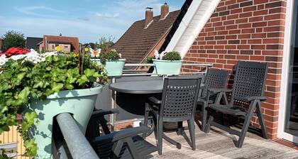 Cozy vacation apartment with balcony.