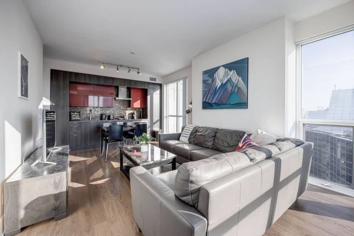 Modern open concept living space
