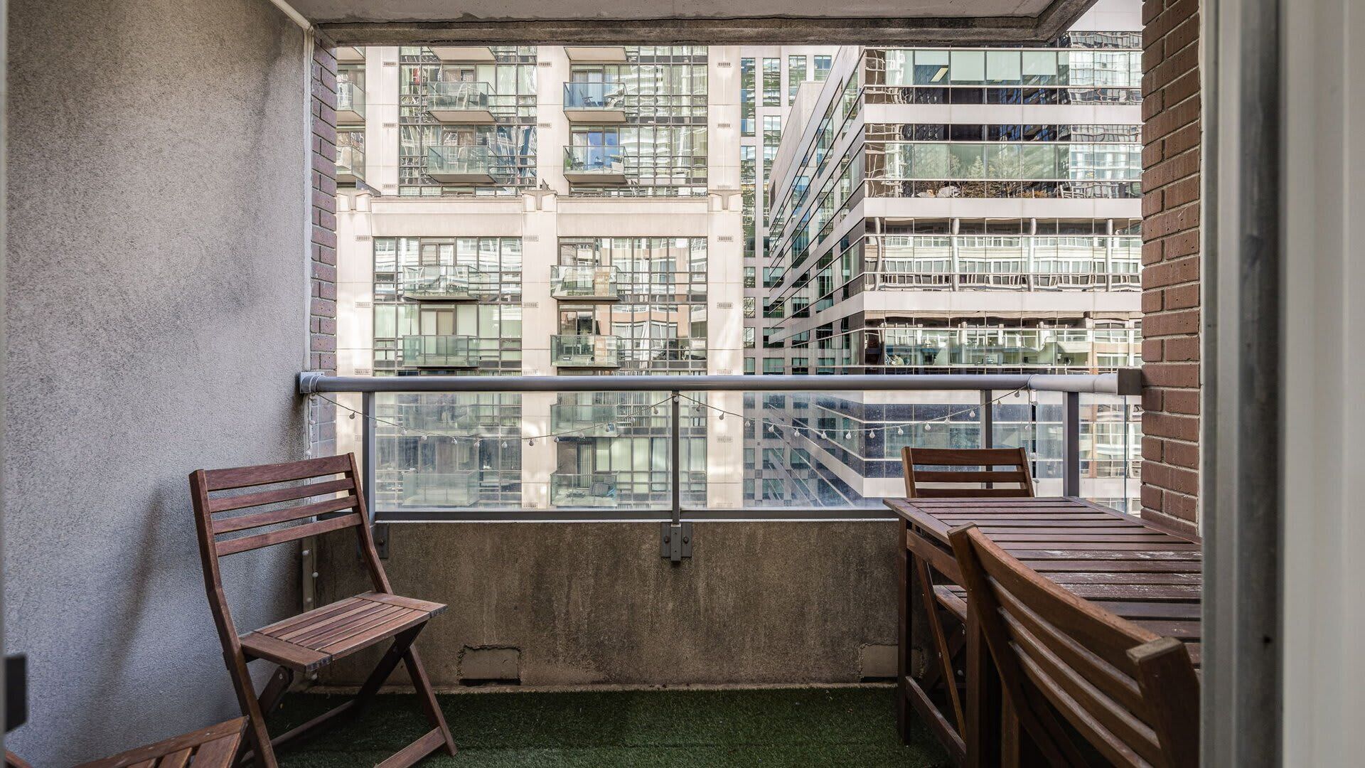 Private balcony with amazing view and seating.