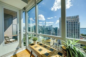 Amazing views from the unit's living room. - Ent District 3 Bedroom + 2Bath + Parking+ CN Tower (Toronto)
