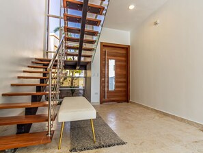 Luxury Villa, Ocean View | Living area | 50-inch LCD TV with satellite channels, Netflix, streaming services - Kite Beach Villa 2 (Cabarete)