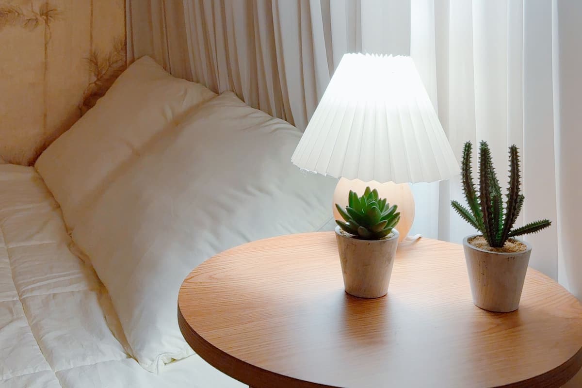 Basic dubbelrum - 1 queensize-sÀng - icke-rökare - utsikt mot staden | Skrivbord och gratis wi-fi