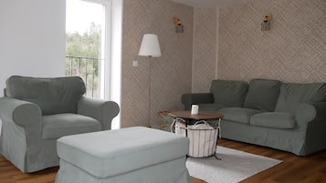 Televisión y chimenea