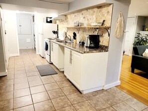 Kitchen with appliances.
