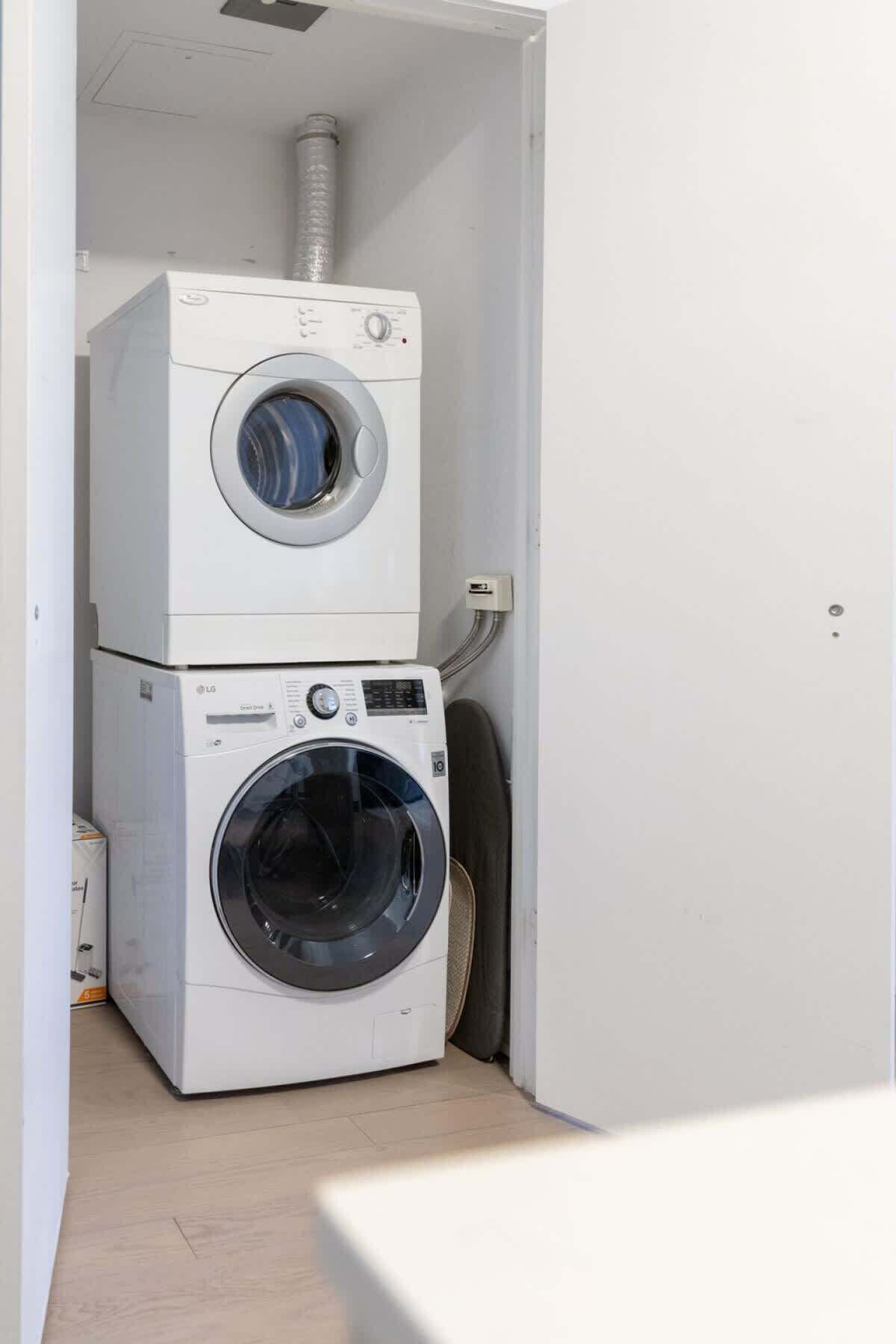 In-Unit Washer and Dryer for Your Convenience