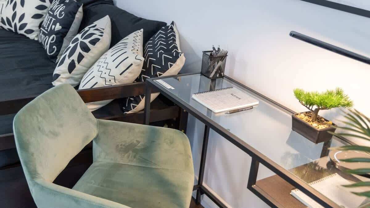 Dedicated workspace area.