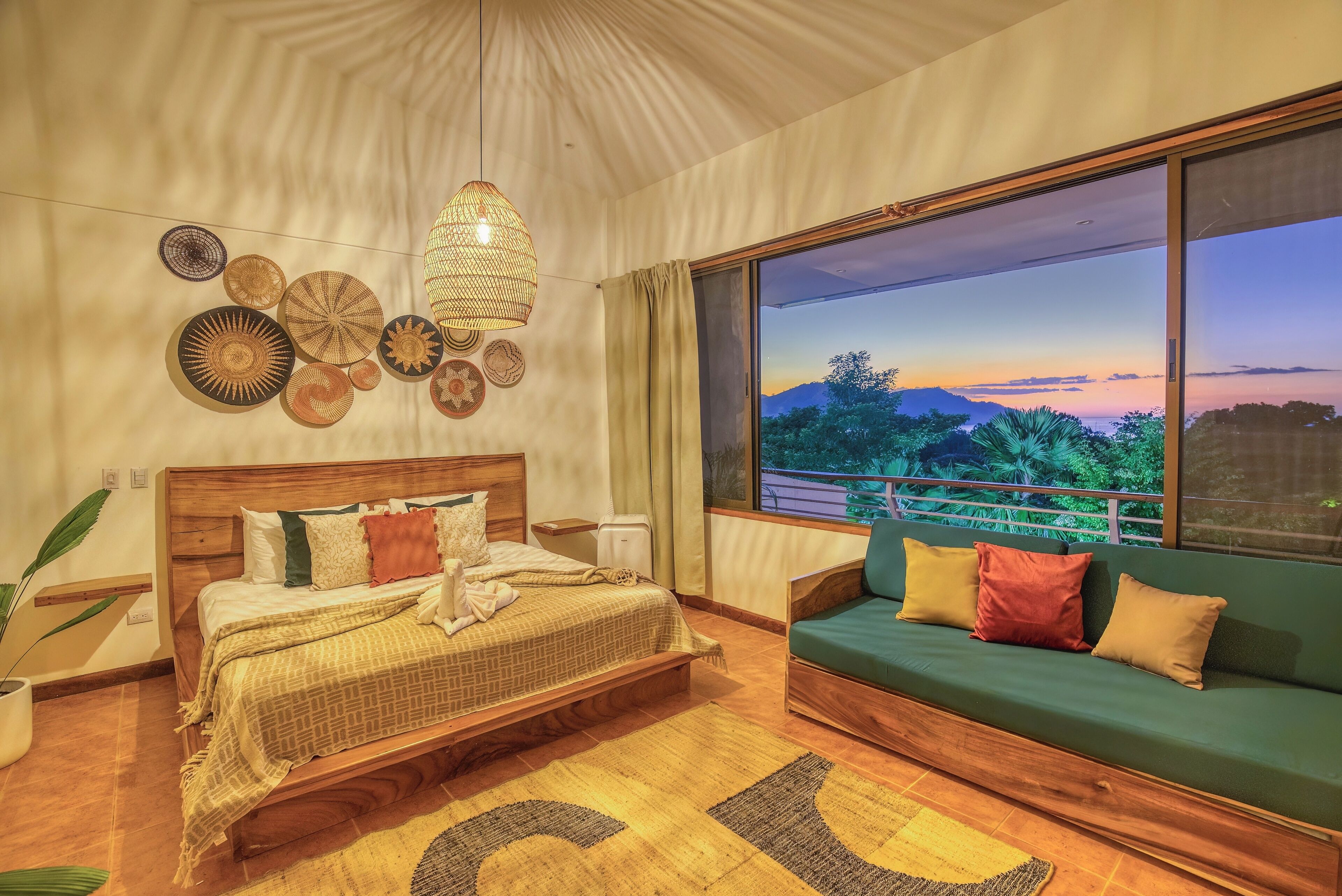 Blackout curtains, iron/ironing board, free cots/infant beds, free WiFi