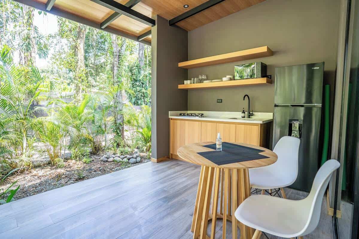 Fridge, microwave, coffee/tea maker, electric kettle