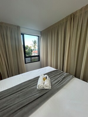 Laptop workspace, blackout curtains, iron/ironing board, free WiFi - Melhores Flats - Qualidade a 100m do mar (João Pessoa)