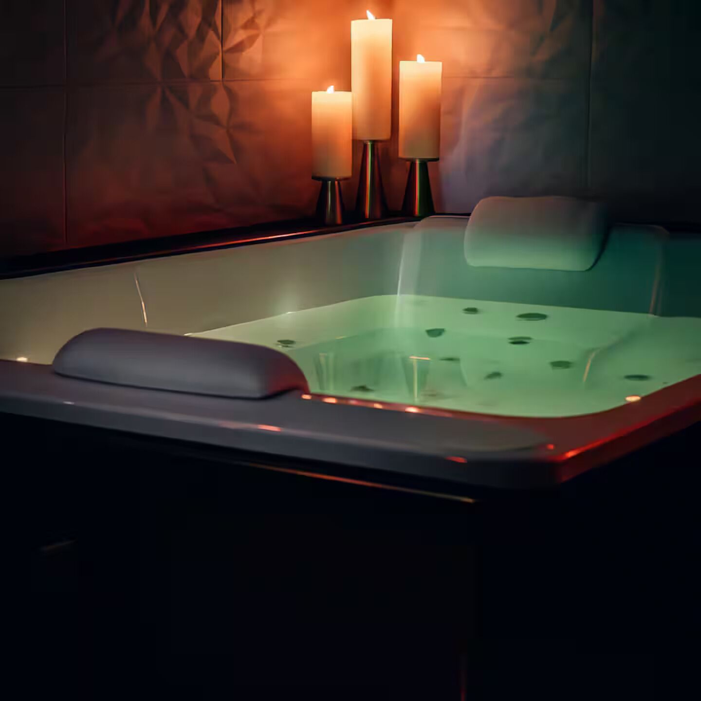 Indoor spa tub