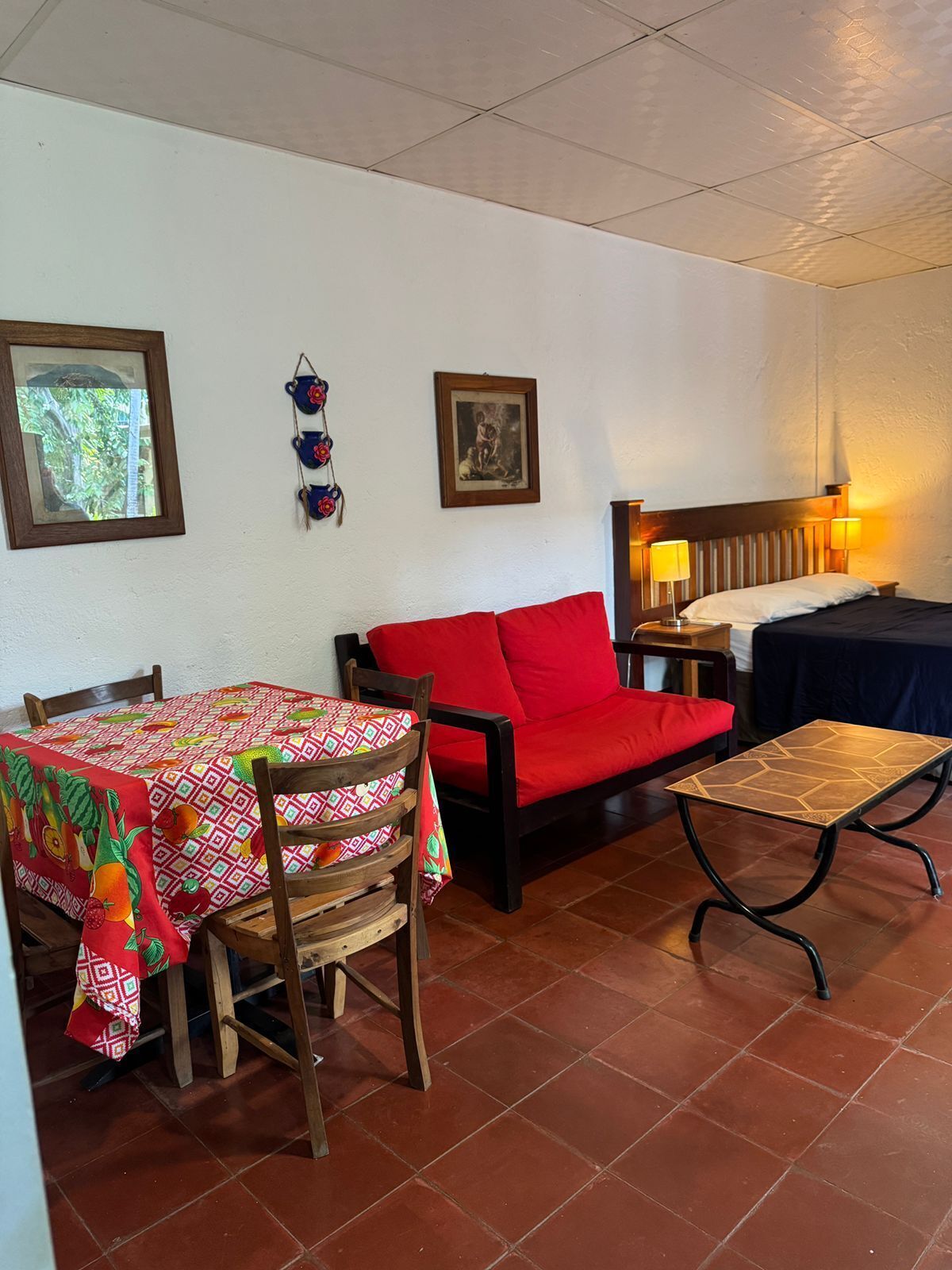 Estudio estándar, patio, vista al jardín | Wifi gratis y ropa de cama 