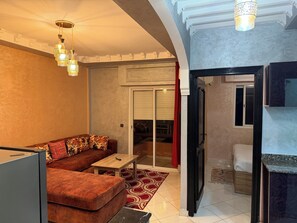 Traditional Studio, Balcony, City View | Living area - Marrakech Inn Comfy Apartments-Gueliz (Marrakech)