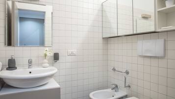 Dusche, Haartrockner, Bidet, HandtĂŒcher