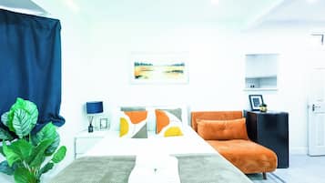 1 soverom, strykejern/-brett, wi-fi og sengetøy