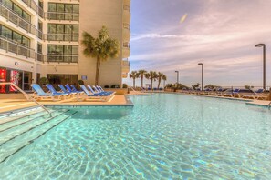 Indoor pool - Two oceanfront units, side by side. Perfect for extended family and golf group vacations (Myrtle Beach)
