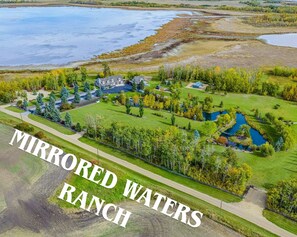 Aerial view - Mirrored Waters Ranch Cabin (Mirror)